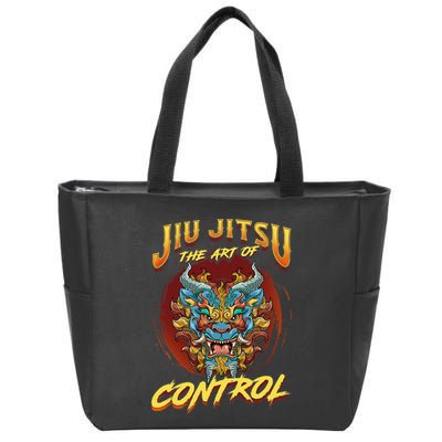 Bjj The Art Of Control Grappling Jiu Jitsu Foo Dog Zip Tote Bag