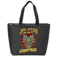 Bjj The Art Of Control Grappling Jiu Jitsu Foo Dog Zip Tote Bag