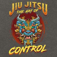 Bjj The Art Of Control Grappling Jiu Jitsu Foo Dog Cotton Canvas Backpack