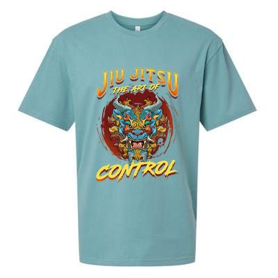 Bjj The Art Of Control Grappling Jiu Jitsu Foo Dog Sueded Cloud Jersey T-Shirt
