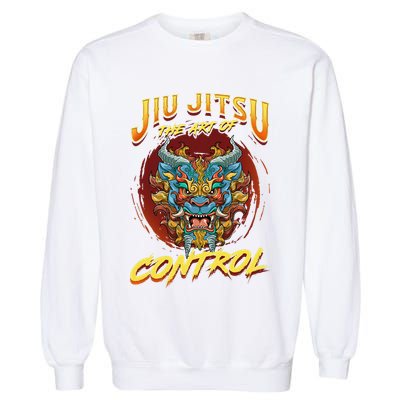 Bjj The Art Of Control Grappling Jiu Jitsu Foo Dog Garment-Dyed Sweatshirt