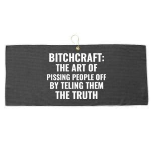 Bitchcraft The Art Of Pissing People Off Funny Sarcastic Large Microfiber Waffle Golf Towel