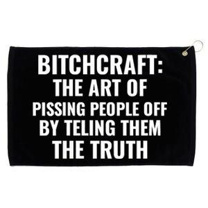 Bitchcraft The Art Of Pissing People Off Funny Sarcastic Grommeted Golf Towel