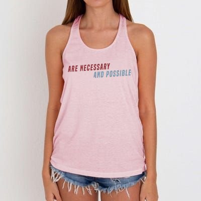 Better Things Are Necessary And Possible Women's Knotted Racerback Tank