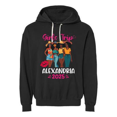 Black Trip Alexandria 2025 Vacation Matching Garment-Dyed Fleece Hoodie
