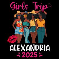 Black Trip Alexandria 2025 Vacation Matching Bucket Hat