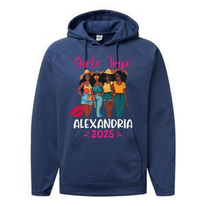 Black Trip Alexandria 2025 Vacation Matching Performance Fleece Hoodie