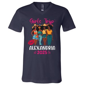 Black Trip Alexandria 2025 Vacation Matching V-Neck T-Shirt