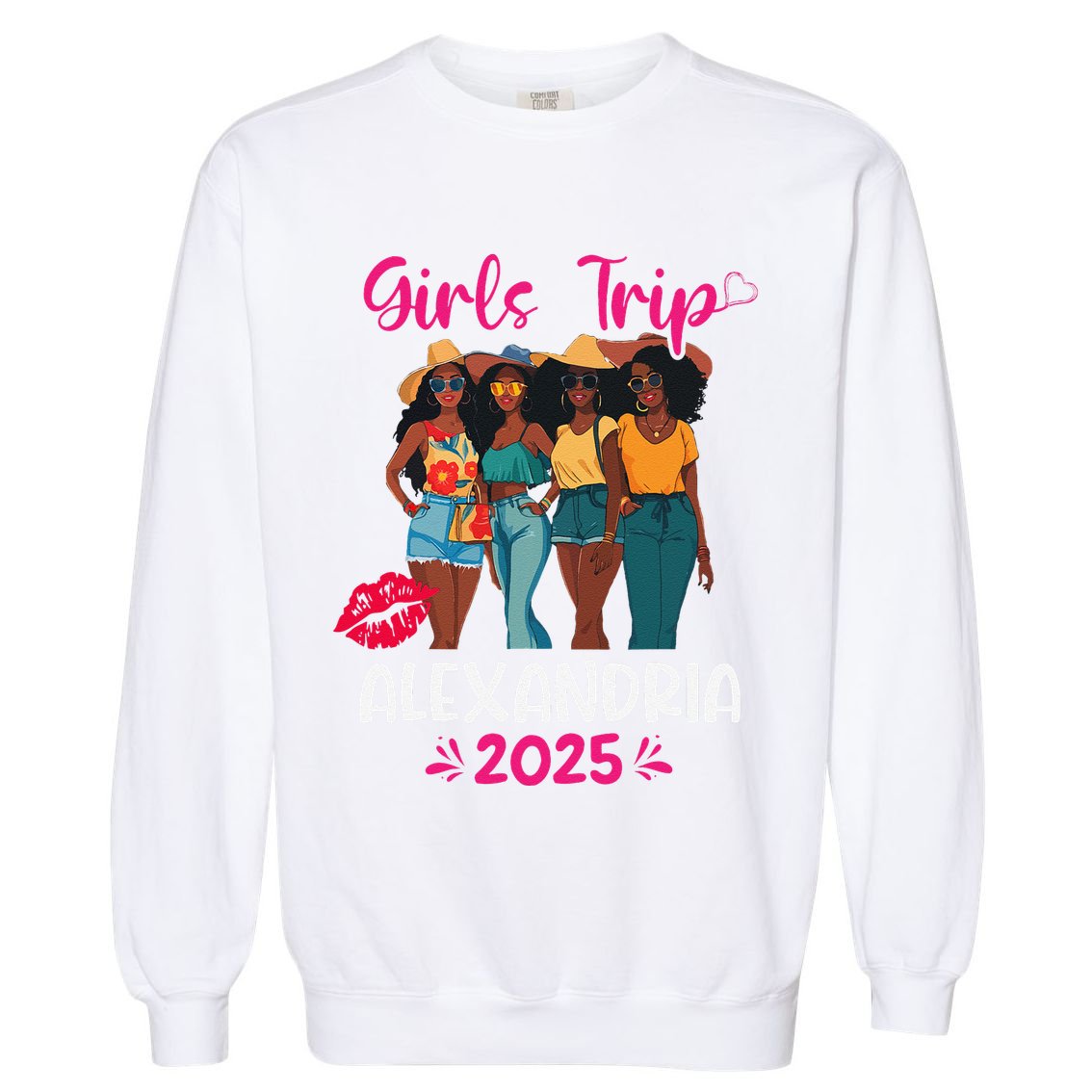 Black Trip Alexandria 2025 Vacation Matching Garment-Dyed Sweatshirt