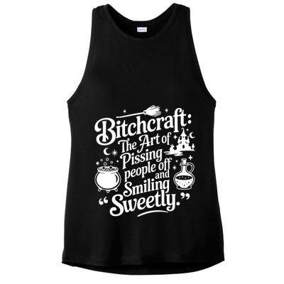 Bitchcraft The Art Of Pissing People Off And Smiling Sweetly Ladies PosiCharge Tri-Blend Wicking Tank