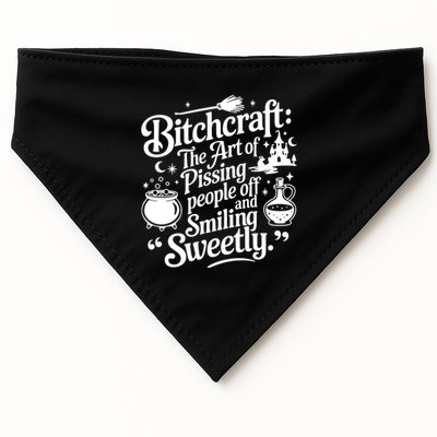 Bitchcraft The Art Of Pissing People Off And Smiling Sweetly USA-Made Doggie Bandana