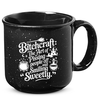 Bitchcraft The Art Of Pissing People Off And Smiling Sweetly 15oz Campfire Ceramic Mug