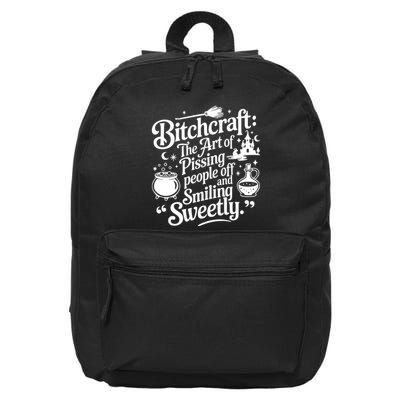Bitchcraft The Art Of Pissing People Off And Smiling Sweetly 16 in Basic Backpack