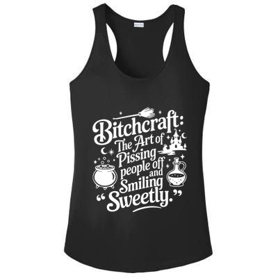 Bitchcraft The Art Of Pissing People Off And Smiling Sweetly Ladies PosiCharge Competitor Racerback Tank