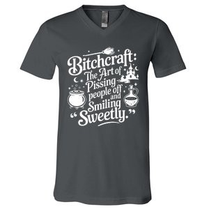 Bitchcraft The Art Of Pissing People Off And Smiling Sweetly V-Neck T-Shirt