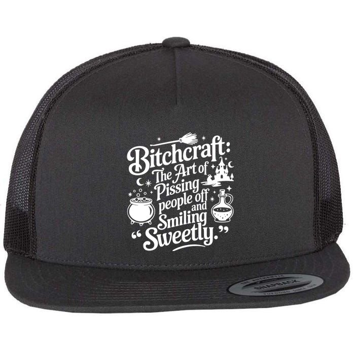 Bitchcraft The Art Of Pissing People Off And Smiling Sweetly Flat Bill Trucker Hat