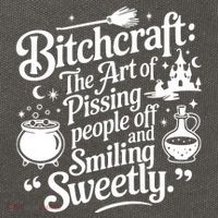 Bitchcraft The Art Of Pissing People Off And Smiling Sweetly Cotton Canvas Backpack