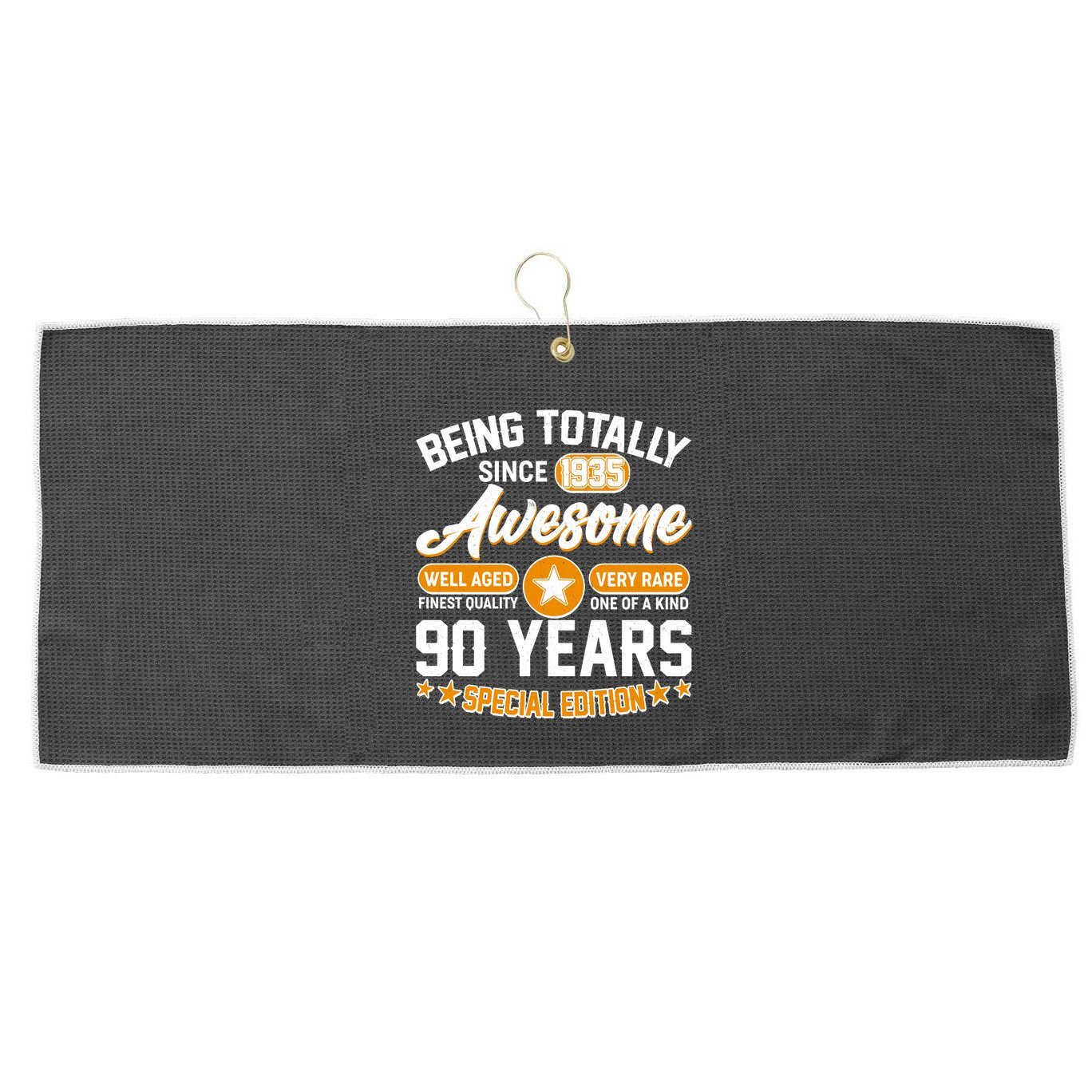 Being Totally Awesome Since 1935 90 Years Birthday Special Edition Large Microfiber Waffle Golf Towel
