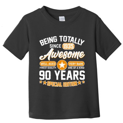Being Totally Awesome Since 1935 90 Years Birthday Special Edition Toddler T-Shirt