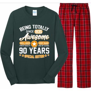 Being Totally Awesome Since 1935 90 Years Birthday Special Edition Long Sleeve Pajama Set