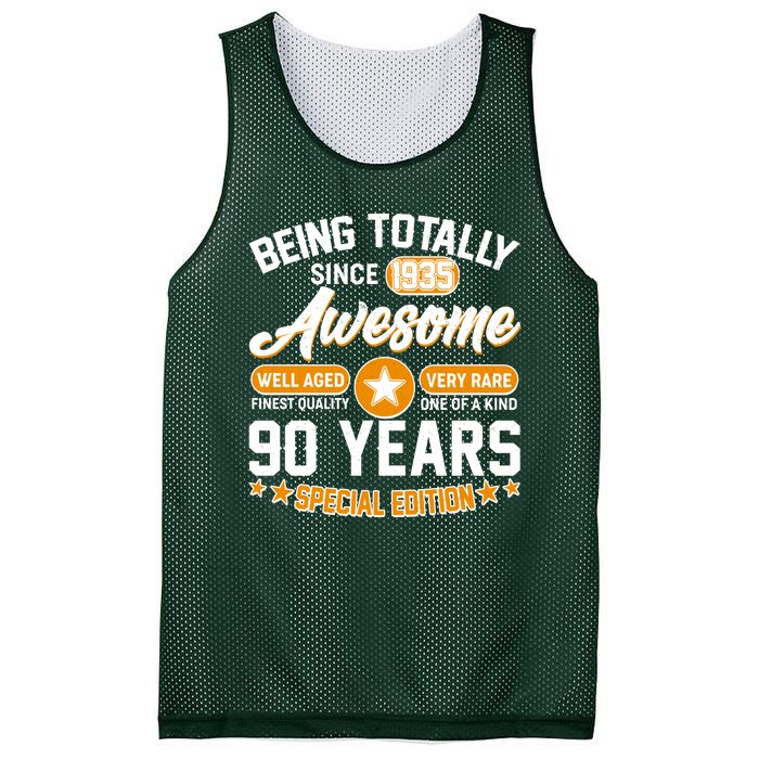 Being Totally Awesome Since 1935 90 Years Birthday Special Edition Mesh Reversible Basketball Jersey Tank