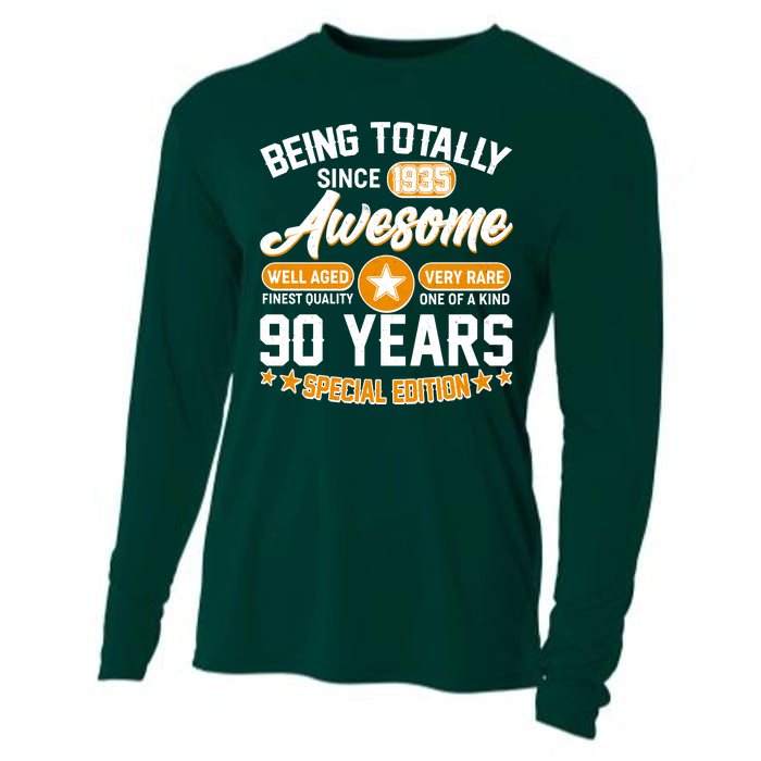 Being Totally Awesome Since 1935 90 Years Birthday Special Edition Cooling Performance Long Sleeve Crew