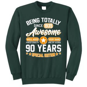 Being Totally Awesome Since 1935 90 Years Birthday Special Edition Tall Sweatshirt