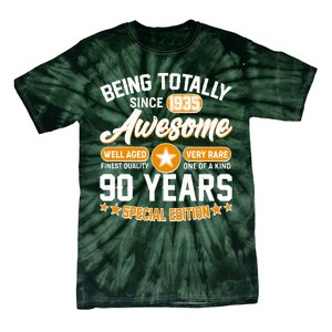 Being Totally Awesome Since 1935 90 Years Birthday Special Edition Tie-Dye T-Shirt