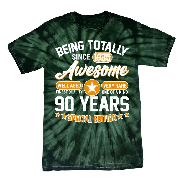 Being Totally Awesome Since 1935 90 Years Birthday Special Edition Tie-Dye T-Shirt