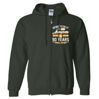 Being Totally Awesome Since 1935 90 Years Birthday Special Edition Full Zip Hoodie