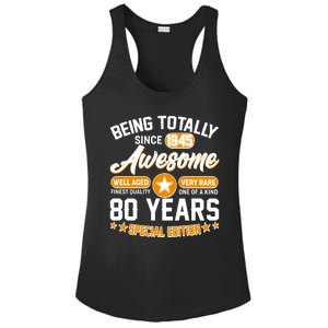 Being Totally Awesome Since 1945 80 Years Birthday Special Edition Ladies PosiCharge Competitor Racerback Tank