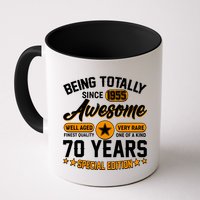 Being Totally Awesome Since 1955 70 Years Birthday Special Edition Mug