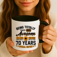 Being Totally Awesome Since 1955 70 Years Birthday Special Edition Mug