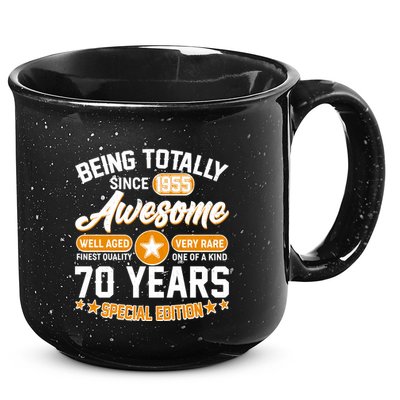Being Totally Awesome Since 1955 70 Years Birthday Special Edition 15oz Campfire Ceramic Mug