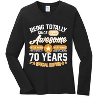Being Totally Awesome Since 1955 70 Years Birthday Special Edition Ladies Long Sleeve Shirt