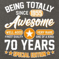 Being Totally Awesome Since 1955 70 Years Birthday Special Edition Cotton Canvas Backpack