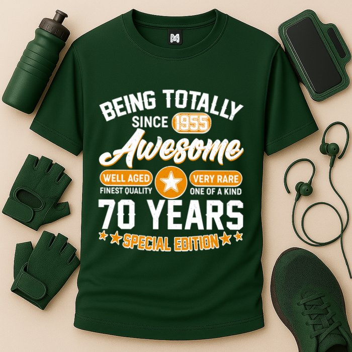 Being Totally Awesome Since 1955 70 Years Birthday Special Edition Cooling Performance Crew T-Shirt