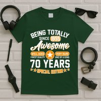 Being Totally Awesome Since 1955 70 Years Birthday Special Edition T-Shirt