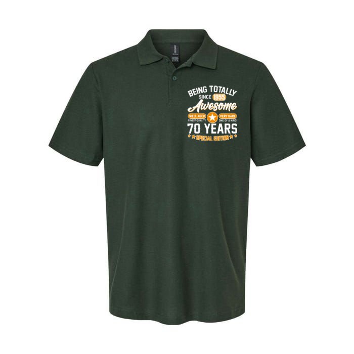 Being Totally Awesome Since 1955 70 Years Birthday Special Edition Softstyle Adult Sport Polo