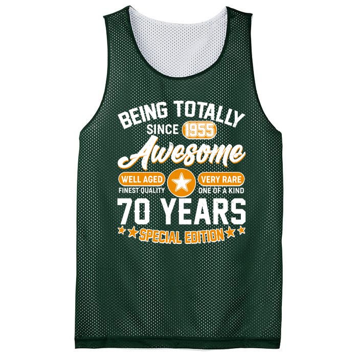 Being Totally Awesome Since 1955 70 Years Birthday Special Edition Mesh Reversible Basketball Jersey Tank