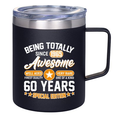 Being Totally Awesome Since 1965 60 Years Birthday Special Edition 12oz Stainless Steel Coffee Mug