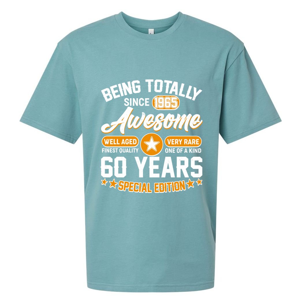 Being Totally Awesome Since 1965 60 Years Birthday Special Edition Sueded Cloud Jersey T-Shirt