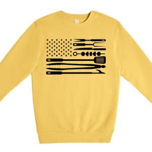 BBQ Tools American Flag Premium Crewneck Sweatshirt