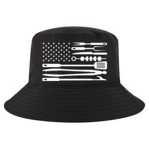 BBQ Tools American Flag Cool Comfort Performance Bucket Hat