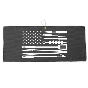 BBQ Tools American Flag Large Microfiber Waffle Golf Towel