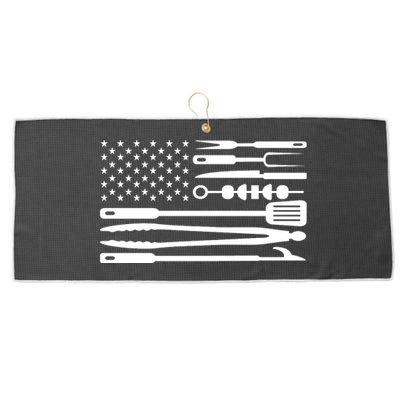 BBQ Tools American Flag Large Microfiber Waffle Golf Towel