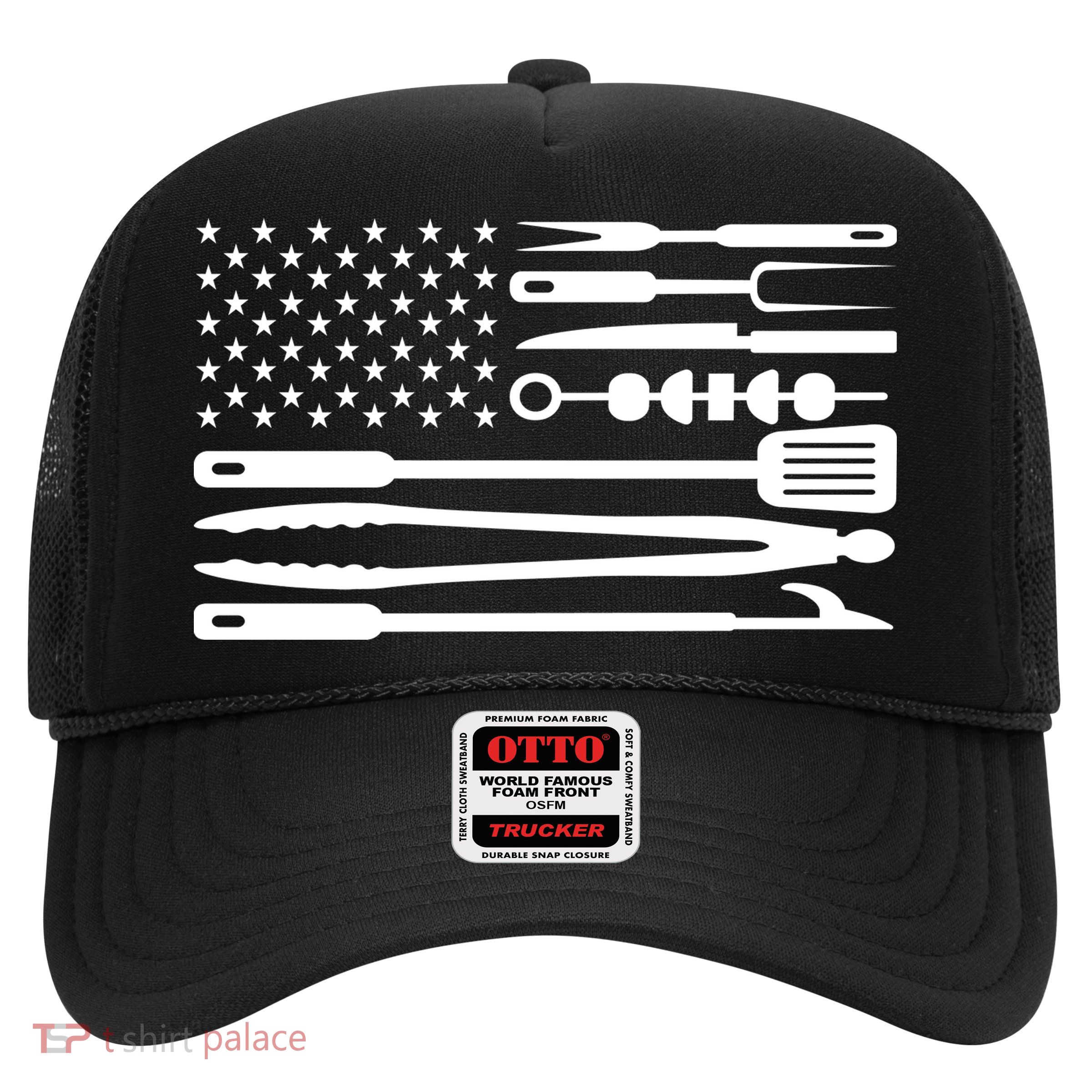 BBQ Tools American Flag Trucker Hat