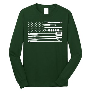 BBQ Tools American Flag Long Sleeve Shirt