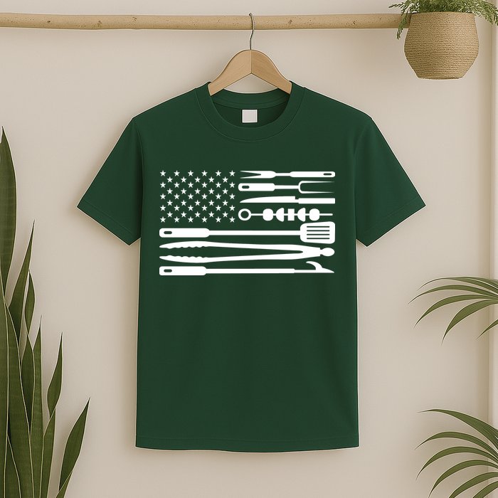 BBQ Tools American Flag T-Shirt