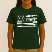 BBQ Tools American Flag T-Shirt
